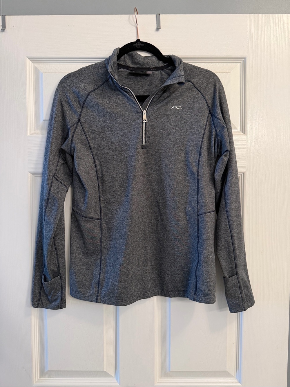 KJUS Men's Gray Quarter-Zip Performance Pullover